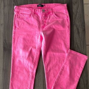 SATURDAY BY KATE SPADE neon pink jeans